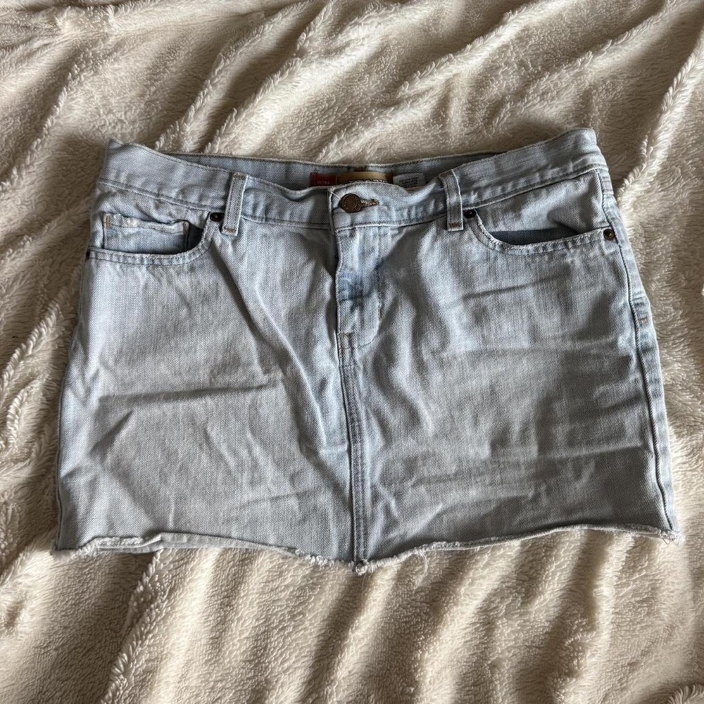 Old Navy Pale Blue Denim Mini Skirt